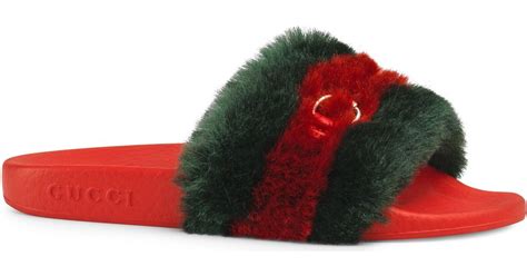 gucci slide red|fluffy gucci slides.